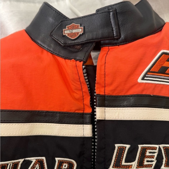 Harley Davidson Motorcycles Kids / Toddler Faux Black Leather Jacket - Sz 4 - Picture 10 of 11